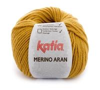MERINO ARAN de Lanas Katia. Ovillo de color mostaza Cod. 41