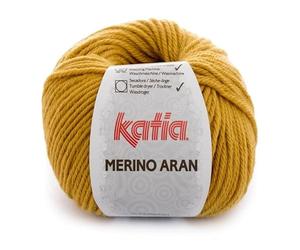 MERINO ARAN de Lanas Katia. Ovillo de color mostaza Cod. 41