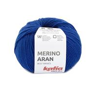 Merino Aran lana de Katia ovillos de 100 gramos y 155 metros. (Azul Ultramar (99))