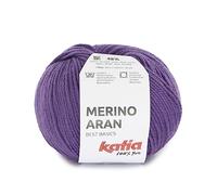 Merino Aran lana de Katia ovillos de 100 gramos y 155 metros. (Lila (102))