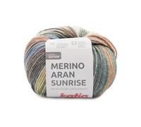 MERINO ARAN SUNRISE de Katia en ovillos de 100g y 155m. (308 - Cobre-Azul-Caqui)