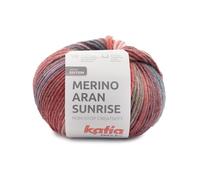 MERINO ARAN SUNRISE de Katia en ovillos de 100g y 155m. (309 - Lila-Verde-Rojo)
