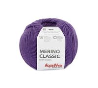 Merino Classic lana de Katia ovillos de 100 gramos y 240 metros. (Lila Oscuro (101))