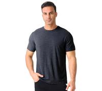 Merino Protect 100% Camiseta Lana Merino Hombre Olor Resistencia Base Capa Ligero Senderismo Viaje T-Camiseta Suave Camiseta Interior
