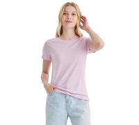 Merino Protect Camiseta 100% Lana Merino para Mujer Cuello Redondo Manga Corta Resistencia A Olores Capa Base para Viaje Senderismo Camiseta Interior