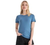 Merino Protect Camiseta 100% Lana Merino para Mujer Cuello Redondo Manga Corta Resistencia A Olores Capa Base para Viaje Senderismo Camiseta Interior