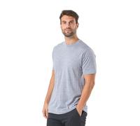 Merino Protect Camiseta interior suave 100 % de lana merino para hombre, resistente al olor, capa base, senderismo, viajes, camiseta interior suave, 200 gris jaspeado, Large