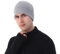 Merino Protect Gorro De 100% Lana Merino Hombre Mujer Térmico Gorro Sin Visera Ligero Suave Gorro Sin Borde para Senderismo Correr