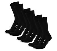 Merino.tech Calcetines Lana Merino 85% - Senderismo, Trekking y uso Diario para Hombre y Mujer (46-53, Jet Black Pack of 3)