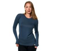 Merino.tech Camiseta Lana Merino - 100% Lana Merino Ropa Interior Termica Сamisetas Mujer Manga Larga para Actividades Outdoor (Small, Chicago Blues)