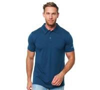 Merino.tech Polo Lana Merino para Hombre - Camiseta Lana Merino 100% Ropa de Hombre Transpirable Anti Olor (Medium, Denim Blue Polo)