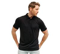 Merino.tech Polo Lana Merino para Hombre - Camiseta Lana Merino 100% Ropa de Hombre Transpirable Anti Olor (XX-Large, Black Polo)