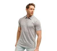 Merino.tech Polo Lana Merino para Hombre - Camiseta Lana Merino 100% Ropa de Hombre Transpirable Anti Olor (XX-Large, Heathered Grey Polo)