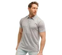 Merino.tech Polo Lana Merino para Hombre - Camiseta Lana Merino 100% Ropa de Hombre Transpirable Anti Olor (X-Large, Heathered Grey Polo)