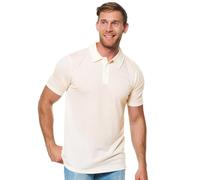 Merino.tech Polo Lana Merino para Hombre - Camiseta Lana Merino 100% Ropa de Hombre Transpirable Anti Olor (Creamy Polo, Large)