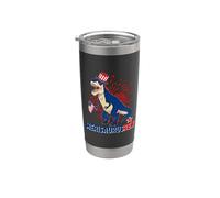 Merisaurusrex 4th Of July T Rex Dinosaur American Patriotic Vaso térmico de acero inoxidable de doble pared