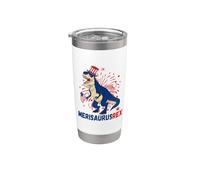 Merisaurusrex 4th Of July T Rex Dinosaur American Patriotic Vaso térmico de acero inoxidable de doble pared