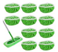 Meritaipolw Unidades De Paños De Suelo,10 Piezas, Toallitas Reutilizables para Mopa, Recambio Mopa Microfibra, 25,4 X 11,5 Cm, Paños De Fregona Reutilizables para Fregonas Swiffer