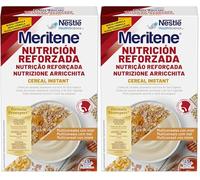 Meritene, Cereales Instantáneos en Polvo para Papilla, Sabor Miel, Nutrición Reforzada para la Alimentacion de Adultos con Disfagia y Dificultades para Masticar, 1 Sobre 520 Gr (Paquete de 2)