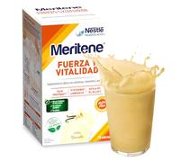 Meritene | Fuerza y Vitalidad | Batidos Sabor Vainilla | Fuerza para tus Músculos, Vitalidad para ti | Solución Nutricional para Adultos con Proteínas, Vitaminas y Minerales | 15 Sobres | 450 gr
