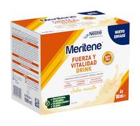 Meritene Fuerza y Vitalidad Drink Sabor Vainilla | 6 Unidades x 180ml | Con proteínas, calcio y vitamina D · Reduce el cansancio · Bajo en calorías