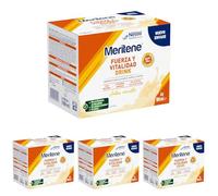 Meritene, Fuerza y Vitalidad Drink, Sabor Vainilla, Listo para Tomar, Fuerza para tus Músculos, Vitalidad para ti, Batido con Proteínas, Vitaminas y Minerales, 6 Unidades, 180 ml (Paquete de 4)