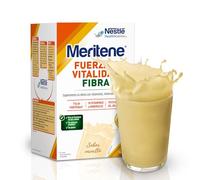 Meritene | Fuerza y Vitalidad Fibra | Sabor Vainilla | Fuerza para tus Músculos, Vitalidad para ti | Solución Nutricional Adultos con Fibra, Proteínas, Vitaminas y Minerales| 14 Sobres| 490 gr