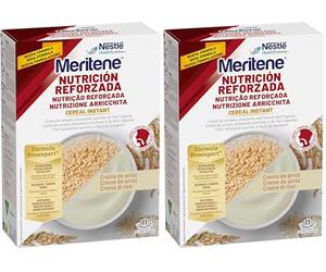 Meritene Nutrición Reforzada Crema de Arroz | Cereal Instantáneo para Personas Mayores | Fácil de Tragar | Con Vitaminas y Minerales | Estuche 440 g (Paquete de 2)