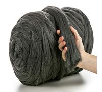 MeriWoolArt® 100% Lana Merino Hilo Grueso de Manta XXL 4-5cm, Hilo Gigante, Merino Mana Gruesa suave, Fieltro de Lana Seco Mojado, DIY Manta Grande Lana Regalo Navidad