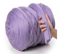 MeriWoolArt® 100% Lana Merino Hilo Grueso de Manta XXL 4-5cm, Hilo Gigante, Merino Mana Gruesa suave, Fieltro de Lana Seco Mojado, DIY Manta Grande Lana Regalo Navidad