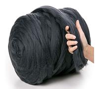 MeriWoolArt® 100% Lana Merino Hilo Grueso de Manta XXL 4-5cm, Hilo Gigante, Merino Mana Gruesa suave, Fieltro de Lana Seco Mojado, DIY Manta Grande Lana Regalo Navidad