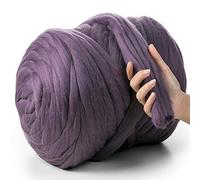 MeriWoolArt® 100% Lana Merino Hilo Grueso de Manta XXL 4-5cm, Hilo Gigante, Merino Mana Gruesa suave, Fieltro de Lana Seco Mojado, DIY Manta Grande Lana Regalo Navidad