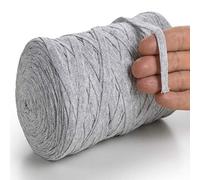 MeriWoolArt® Cinta Hilo Textil Natural 10 mm 150 m, Hilo para Artesanías de Macramé, Punto, Colgante de Pared de Macramé Atrapasueños DIY, Hilos ganchillo de tela, Hilo de Algodón Reciclado y Viscosa