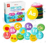 merka Libros de baño para niños pequeños, letras y números de baño para niños pequeños, juego de 36 tarjetas flotantes ABC y números, actividades de aprendizaje para bebés y niños en edad preescolar