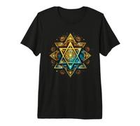 Merkaba Estrella Tetraedro Trabajador de la Luz Geometría Sagrada Camiseta Premium