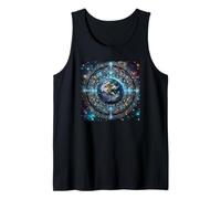 Merkabah Grid Metatron Cubo Tierra Geometría Sagrada Camiseta sin Mangas