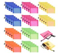 Merkaunis 50 mini bolsas de malla con cremallera, organizador de accesorios cosméticos de lápiz labial de 4 x 5 pulgadas, bolsa de almacenamiento pequeña para kit de viaje, bolsa de malla pequeña con