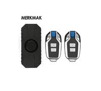 MERKMAK Wireless bicycle theft alarm with 2 remote controls, ultra-loud 113 dB sound, 7 sensitivity levels