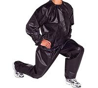 Merkts Fitness Sudor Sauna, traje de sudor de PVC a prueba de desgarros, adecuado para hombres y mujeres pérdida de peso Sauna Ejercicio de gimnasio, negro XL