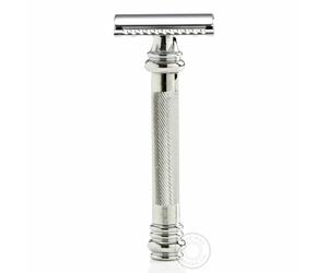 Merkur 38C Barbero Polo Doble Filo De Cromo Cuchilla de Afeitar - Mango Largo