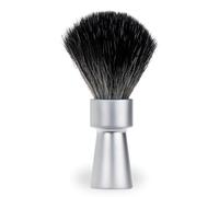 MERKUR Brocha de afeitar 1100, fibra negra, pelo sintético, cromo mate, vegano, mango de aluminio, fabricado en Alemania