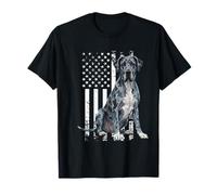 Merle Great Dane Dog Lover USA Flag Camiseta