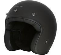 Merlin Blackbird Logo Casco jet, negro, tamaño L para Hombres