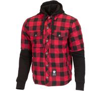 Merlin Deadwood Sudadera de moto, negro/rojo, Talla XL