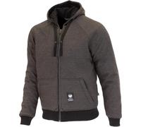 Merlin Hamlin Hydro Sudadera con capucha impermeable para motocicleta con cremallera, gris, tamaño 2XL para Hombres