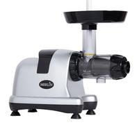 Merlin MNC500S - Extractor de jugo horizontal a presión en frío 200 W - Para frutas, verduras, hierbas, leches vegetales y sorbetes - Libre de BPA - 80 rpm - SIlver