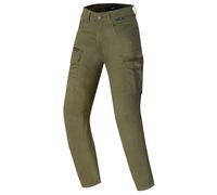 Merlin Remy Pantalones textiles para motocicletas, Verde Militar, Talla L