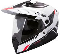 Merlin Torres Adventure Block Casco de Enduro, blanco-rojo, tamaño M para Hombres