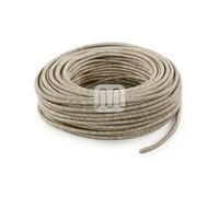 Merlotti 20339 - Cable eléctrico redondo H03VV-F 2 x 0,75, lienzo beige, 3 m
