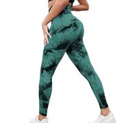 Merlvida Cintura Alta Leggins Deportivos Push Up Elástico Leggings Sin Costuras Mallas Deporte Slim Mayas Deportivas Control de Barriga Ropa Deportiva Pantalones Yoga Fitness